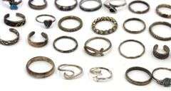 Vintage 925 sterling silver group lot of rings