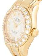 Rolex Pearlmaster 80318, 28mm, Factory MOP Dial and Aftermarket Diamond Bezel Ladies Watch