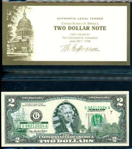 4 2003A Maryland $2 Notes in Folios