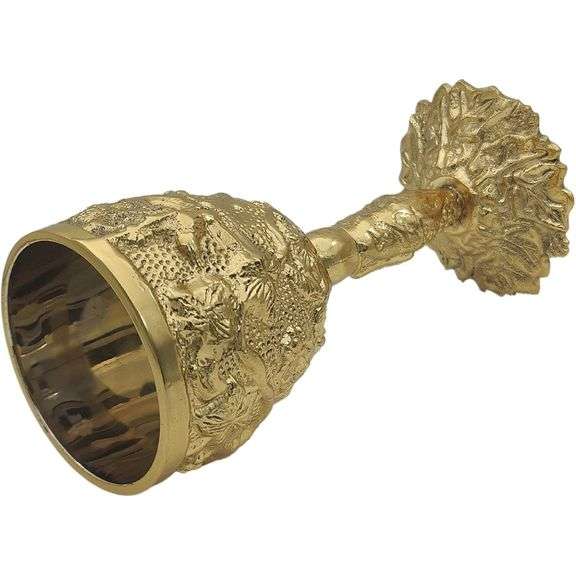 Gold-Plated Medieval Chalice Goblet