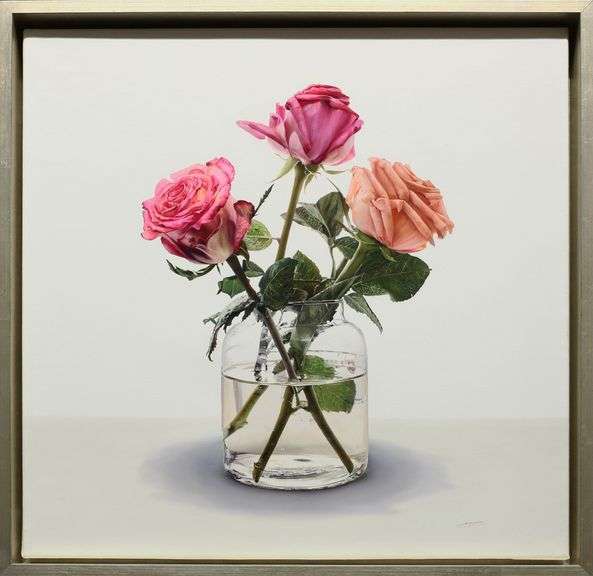 Photorealistic Elegant Modern Rose Still Life