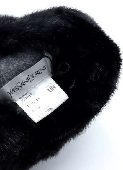 YSL mink fur muff
