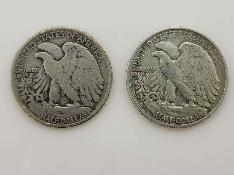 1943 & 1943 S Walking Liberty Half Dollars