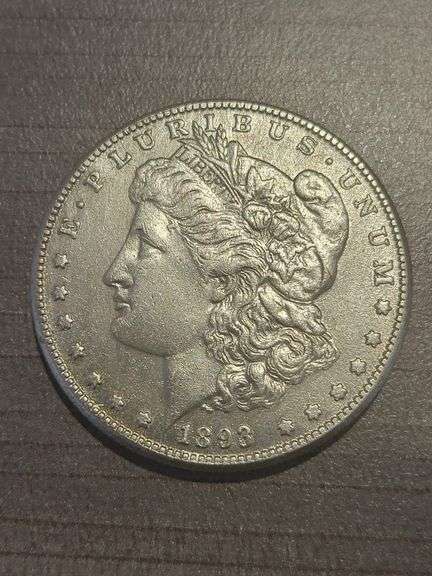 1893 not silver , one dollar coin