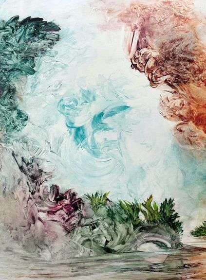 Father of Abstract Romanticism, Kamran Khavarani" Original hand signed and numered AP Giclee on Canv