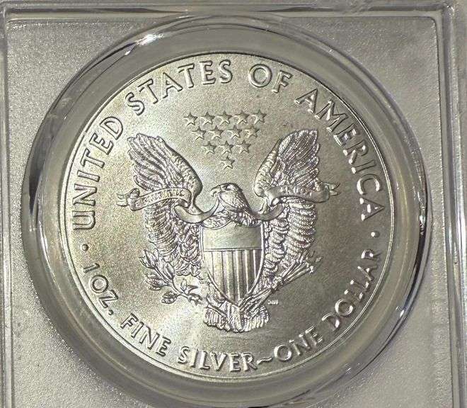 2016 Silver Eagle NRA Signed PCGS MS 69.
