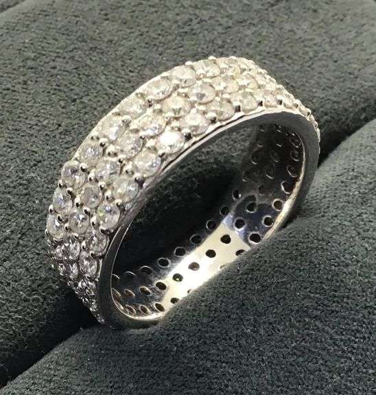 MEN’S 14K WHITE GOLD NATURAL DIAMOND WEDDING BAND