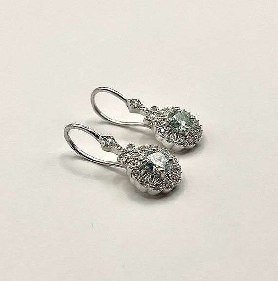 Incredible Ice Blue 2.20 Ctw Ice Blue Fire Moissanite Earrings