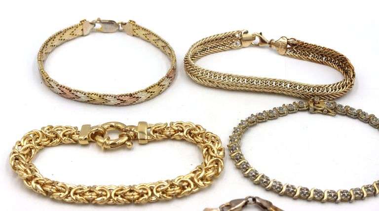 Vintage 925 sterling silver group lot of 5 bracelets