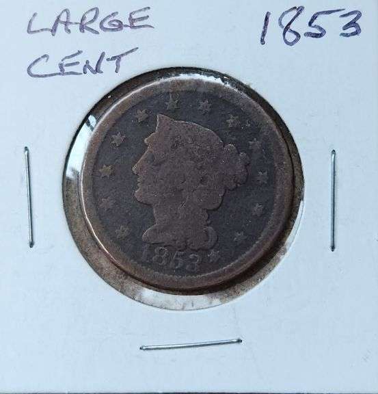 1853 US Large Cent Braided Hair, Circulated