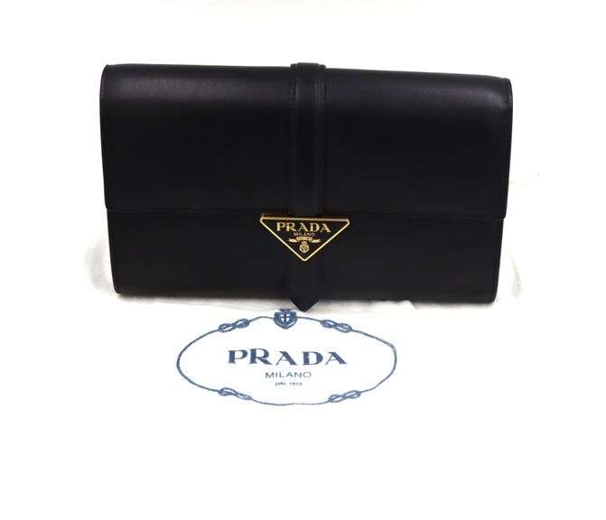 Prada Rectangular Logo Clutch Bag