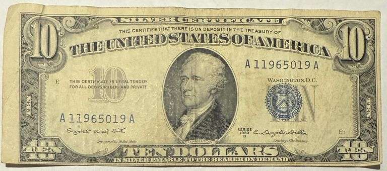 $10 1953B Silver Certificate
