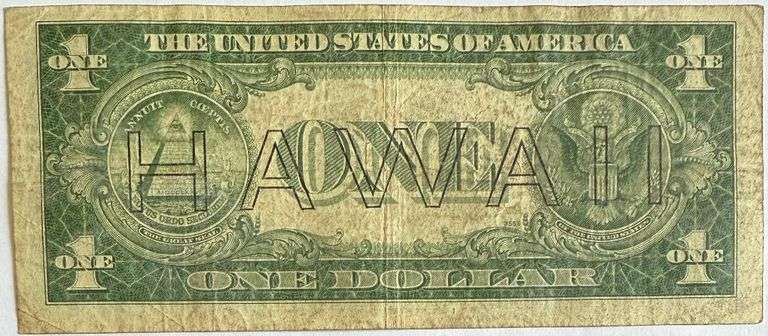 $1Hawaii Emergency Issue 1935A Silver Certificate.