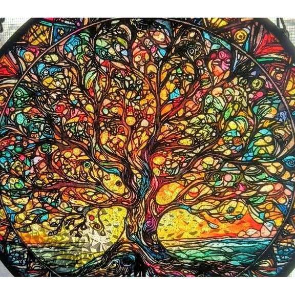 Tree of Life Stained Glass Suncatcher