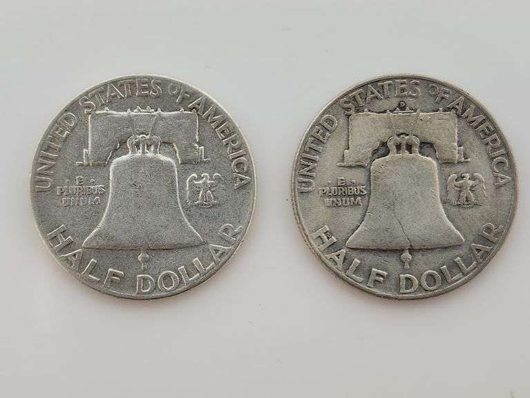 1954 P&D Silver Franklin Half Dollars