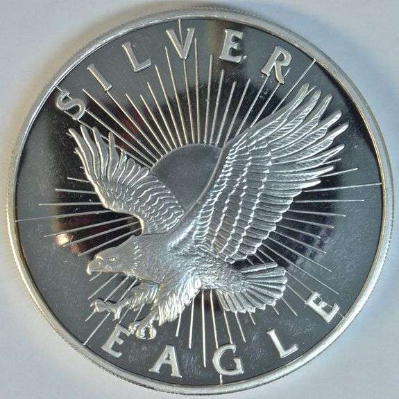 Superb Prooflike 5 Troy Oz Sunshine Mint pure Silver round