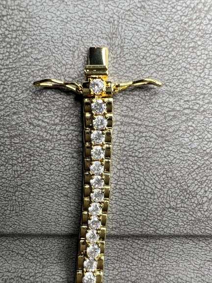 Sparkling 14 Kt Gold Plated Tennis Bracelet