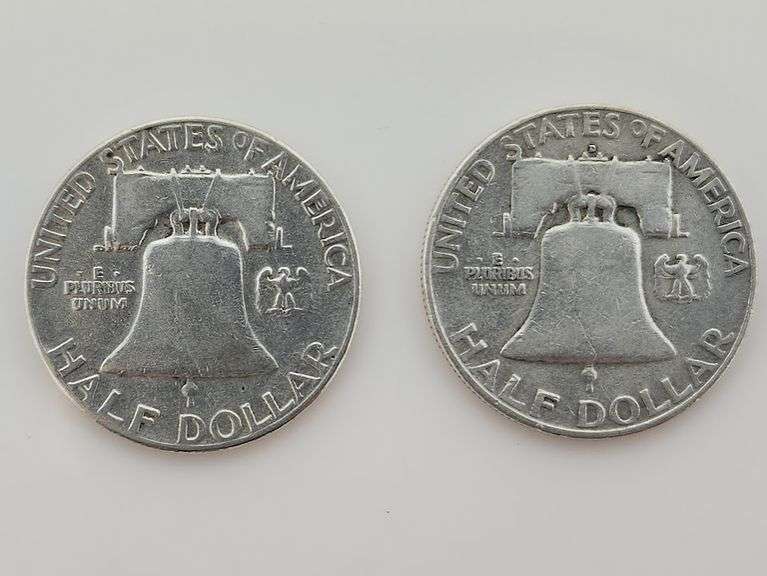 1954 P&D Silver Franklin Half Dollars