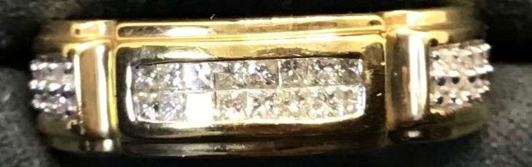 MEN’S 14K YELLOW GOLD NATURAL DIAMOND WEDDING BAND