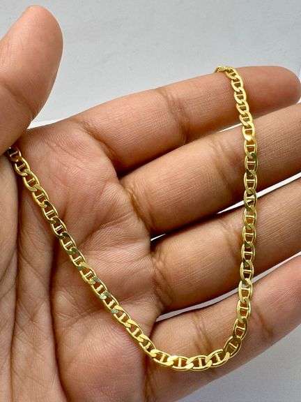 14K Yellow Gold Anchor Chain