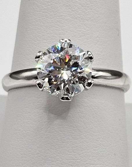 Ladies Sparkling 3.15 Ct Bright White Simulated Lab Diamond  Ring