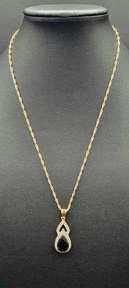 Gorgeous 18 Kt Gold Plate 4 Piece Lab Simulated Black Diamomd Jewelry Set