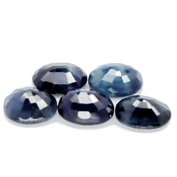 Heated Only! Heavy 7.12ct navy blue Sapphire set!