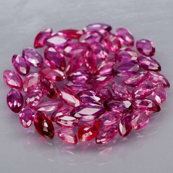 Amazing 5.24ct marquise cut pure Ruby set