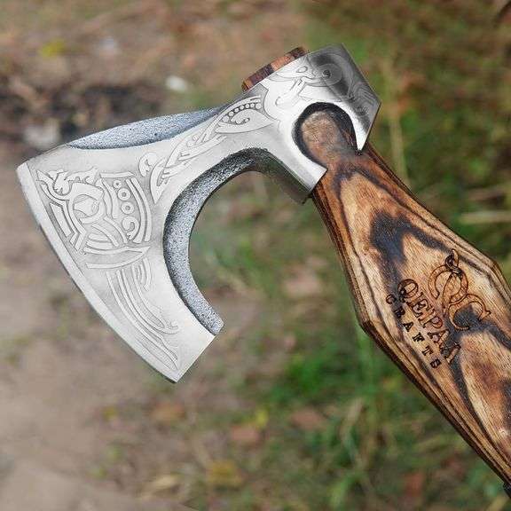 Viking Bearded Axe with 19 Inch Rosewood Handle