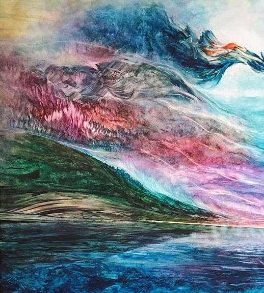 Father of Abstract Romanticism, Kamran Khavarani" Original hand signed and numered AP Giclee on Canv