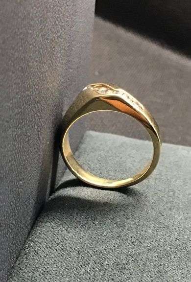 MEN’S 14K YELLOW GOLD NATURAL DIAMOND WEDDING BAND