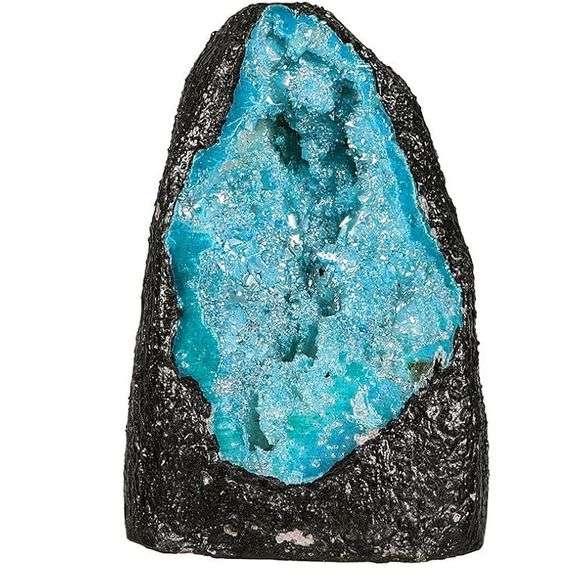 Blue Aura Quartz Natural Crystal Geode