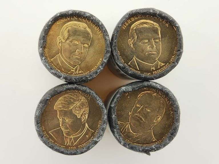 Lot Of 4 Denver Presidential Dollar Rolls, See Description