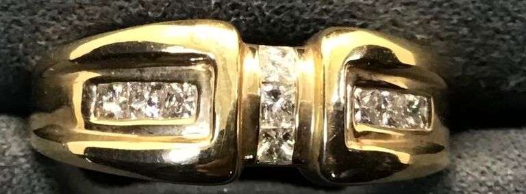 MEN’S 14K YELLOW GOLD NATURAL DIAMOND WEDDING BAND