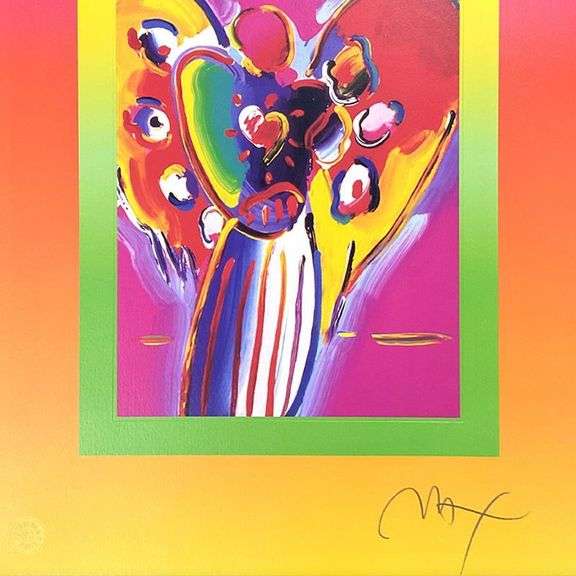 Angel with Heart on Blends II by Peter Max
