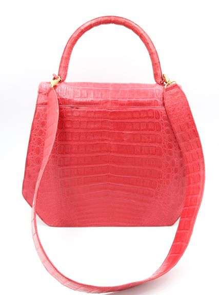 Nancy Gonzalez Crocodile Structured top handle bag