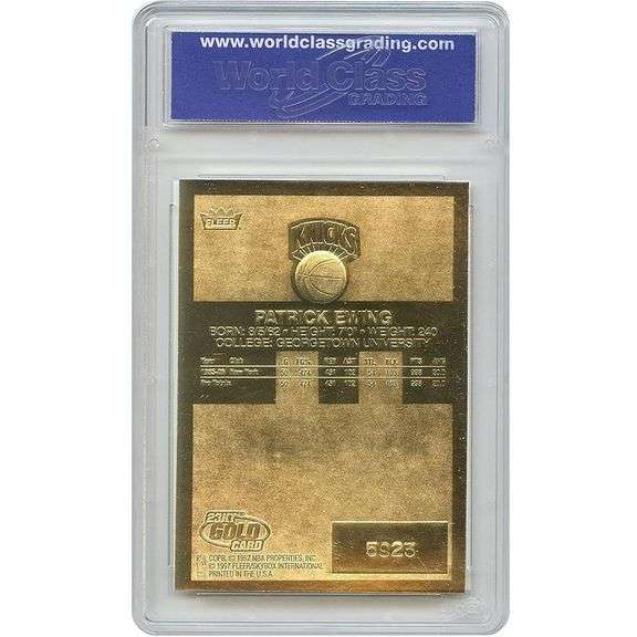 Patrick Ewing Sculptured Gold Card Limited Edition