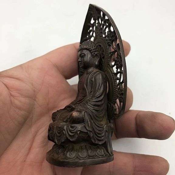 Sitting Buddha Made of Metal