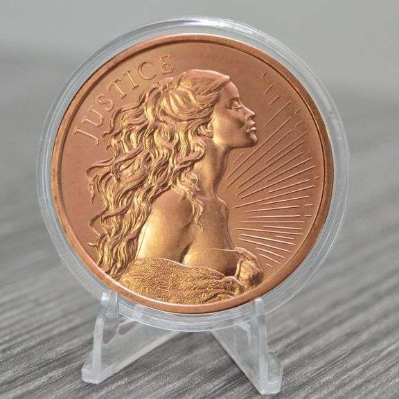 Lady Justice 1oz .999 Fine Copper Bullion