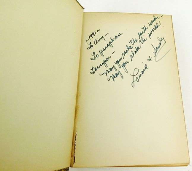 1911 Tennyson's Works Antique Leather Book w/Bookplate