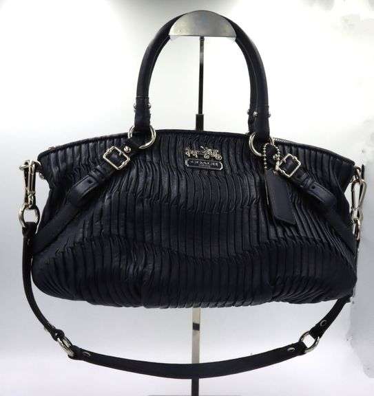 Coach Sophia Madison parchment gathered leather satchel