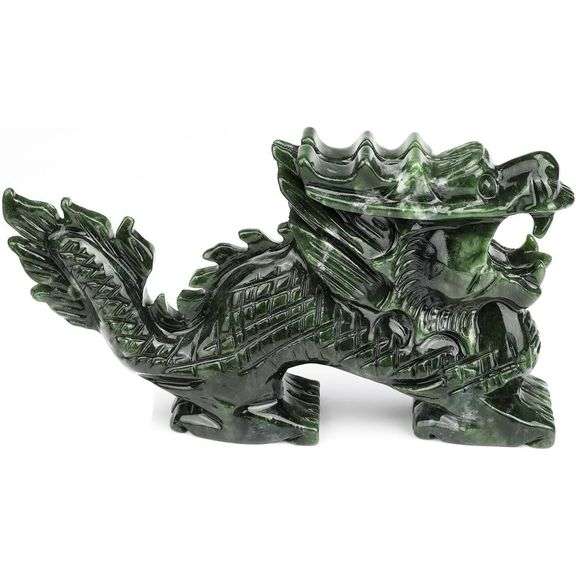 Hand-Carved Jade Dragon