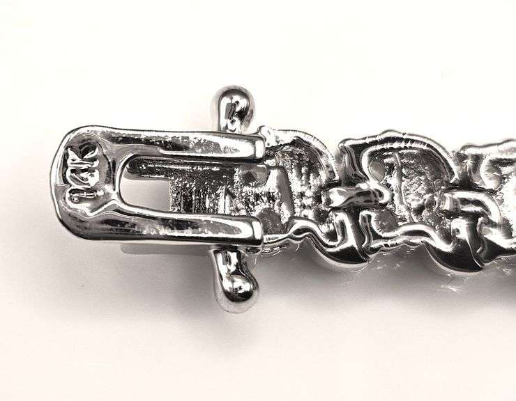 Sparkling 21.5 Ctw Lab Simulated Diamond14 Kt White Gold Plated Tennis Bracelet