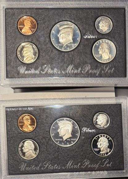 1992 1994 & 1998 Silver US Proof Sets