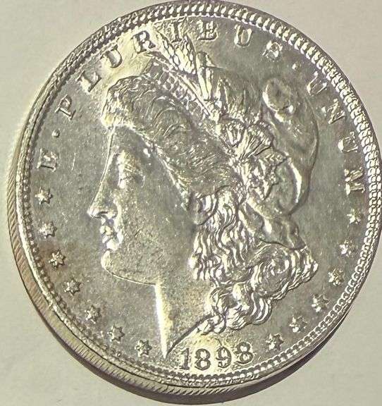 1898 BU Raw Frosty White Morgan Dollar