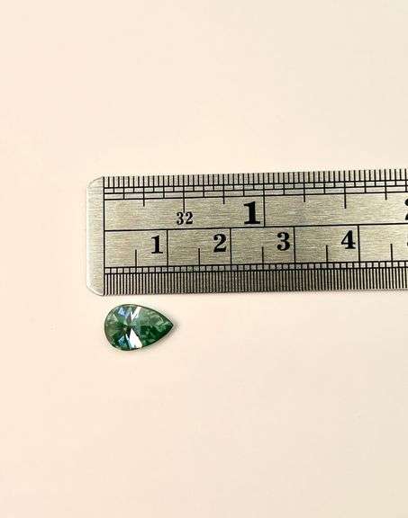 Beautiful 2.35 Ct Mint Green/Ice Blue Pear Moissanite