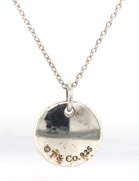 925 Sterling silver Tiffany & Co Initial K pendant on chain