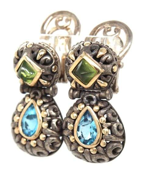 John Hardy Bati sari peridot earrings