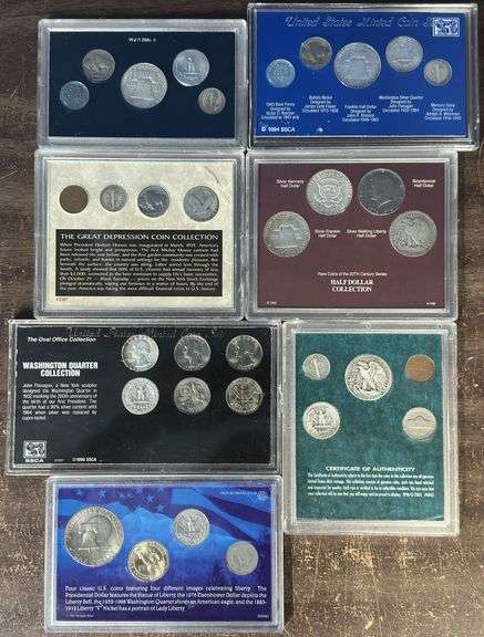 7 Classic & Obsolete 20th Century Collection in holders (33 coins)