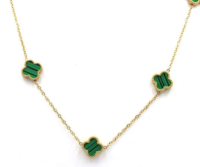 Gold plated 5 Clover necklace